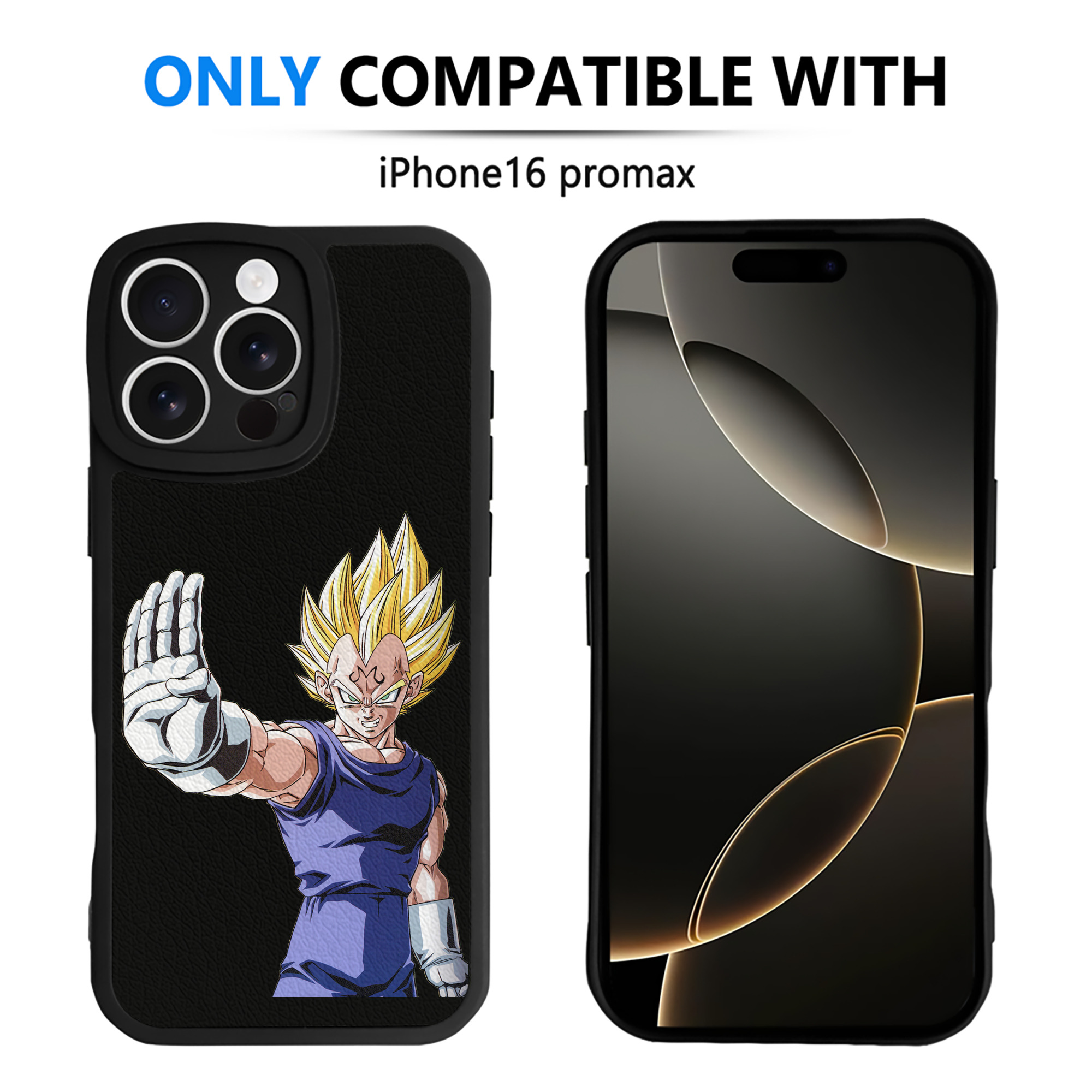 （画像用） ドラゴンボール ベジータ四世（Bejīta Yonsei）DRAGON BALL Vegeta IV 【iPhone 16シリーズ対応】シリコンスマホケース（レザー調） 材質：シリコン